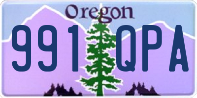 OR license plate 991QPA