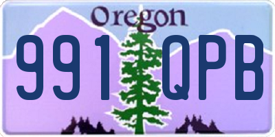 OR license plate 991QPB