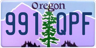 OR license plate 991QPF