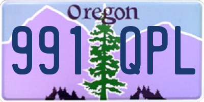 OR license plate 991QPL