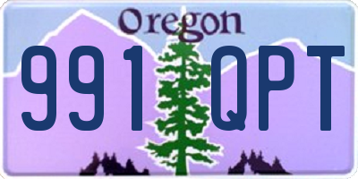 OR license plate 991QPT
