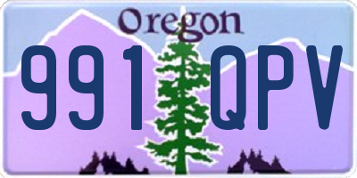 OR license plate 991QPV