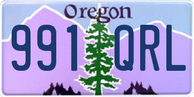 OR license plate 991QRL