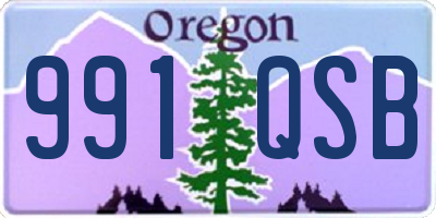 OR license plate 991QSB