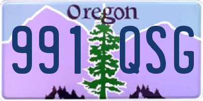 OR license plate 991QSG