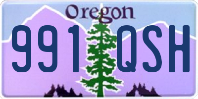 OR license plate 991QSH