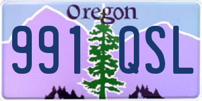 OR license plate 991QSL