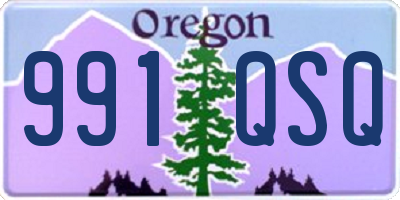 OR license plate 991QSQ