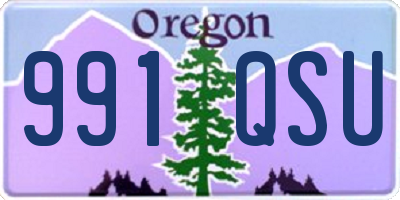 OR license plate 991QSU