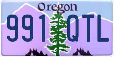 OR license plate 991QTL
