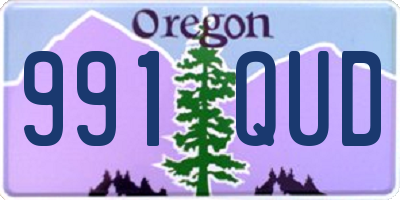 OR license plate 991QUD