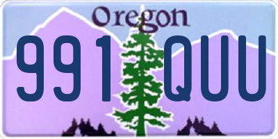 OR license plate 991QUU