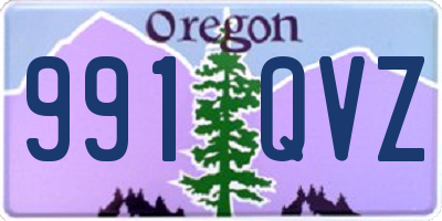 OR license plate 991QVZ