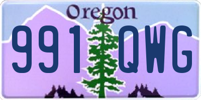 OR license plate 991QWG