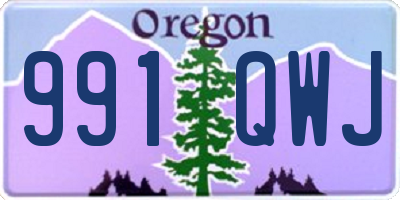 OR license plate 991QWJ