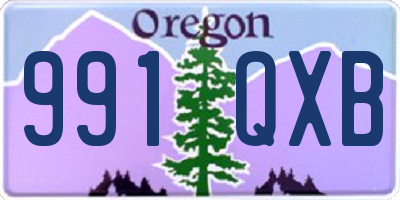 OR license plate 991QXB