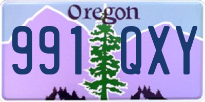 OR license plate 991QXY