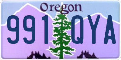OR license plate 991QYA