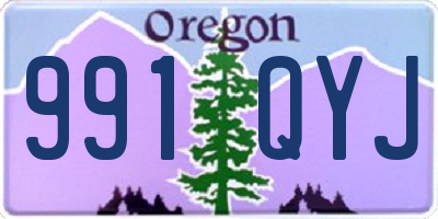 OR license plate 991QYJ