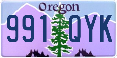 OR license plate 991QYK