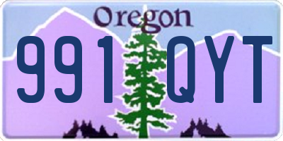 OR license plate 991QYT