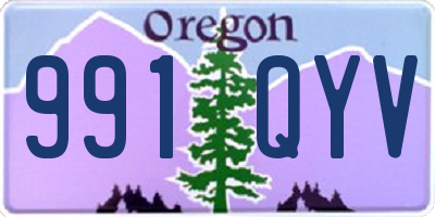 OR license plate 991QYV
