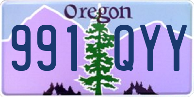 OR license plate 991QYY