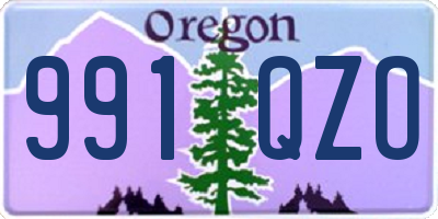 OR license plate 991QZO