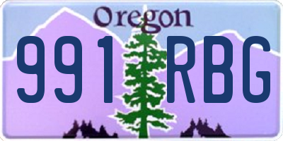 OR license plate 991RBG