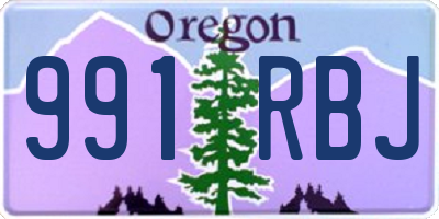 OR license plate 991RBJ
