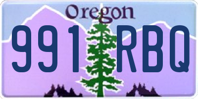 OR license plate 991RBQ