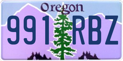 OR license plate 991RBZ