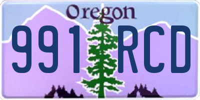 OR license plate 991RCD