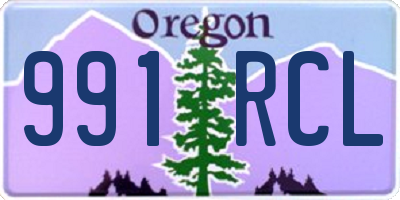 OR license plate 991RCL