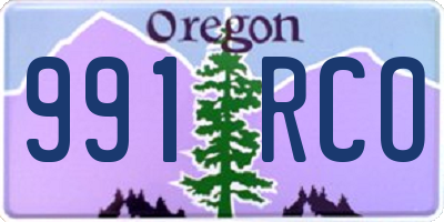 OR license plate 991RCO