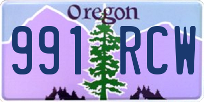 OR license plate 991RCW