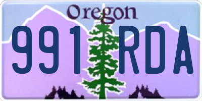 OR license plate 991RDA