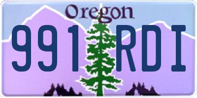 OR license plate 991RDI