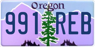 OR license plate 991REB