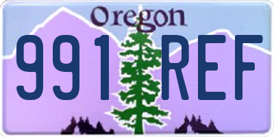 OR license plate 991REF