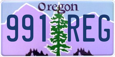 OR license plate 991REG
