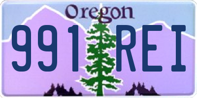 OR license plate 991REI