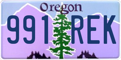 OR license plate 991REK