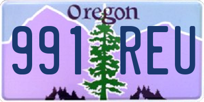 OR license plate 991REU