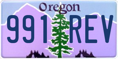 OR license plate 991REV