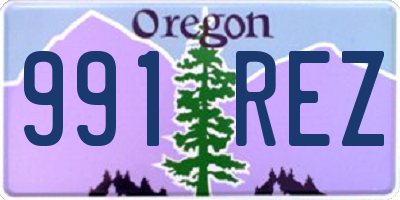 OR license plate 991REZ