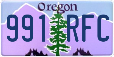 OR license plate 991RFC