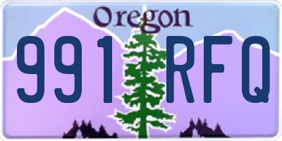 OR license plate 991RFQ
