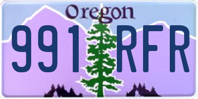 OR license plate 991RFR