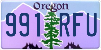 OR license plate 991RFU